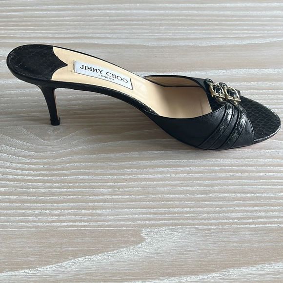 Jimmy Choo Open Toe Black Sandals size 39 - Picture 6 of 12